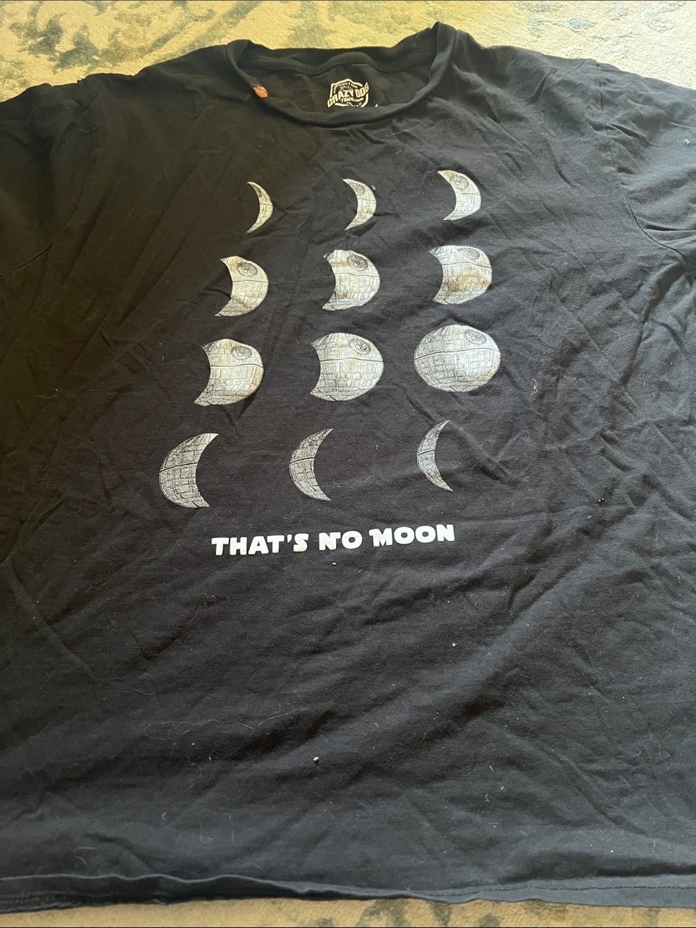 Crazy Dog T-Shirts Black "That's No Moon" Graphic Tee